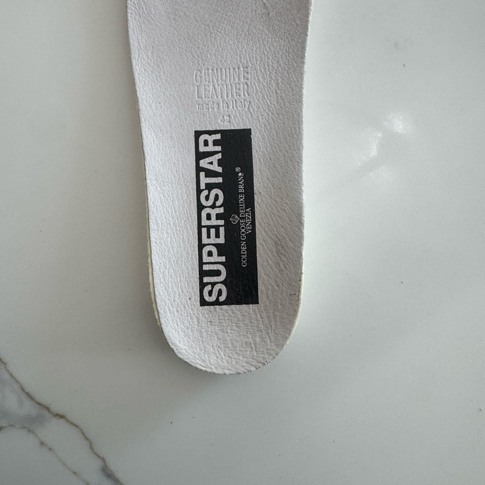 Golden Goose White and Black Star Sneakers - Picture 6 of 6